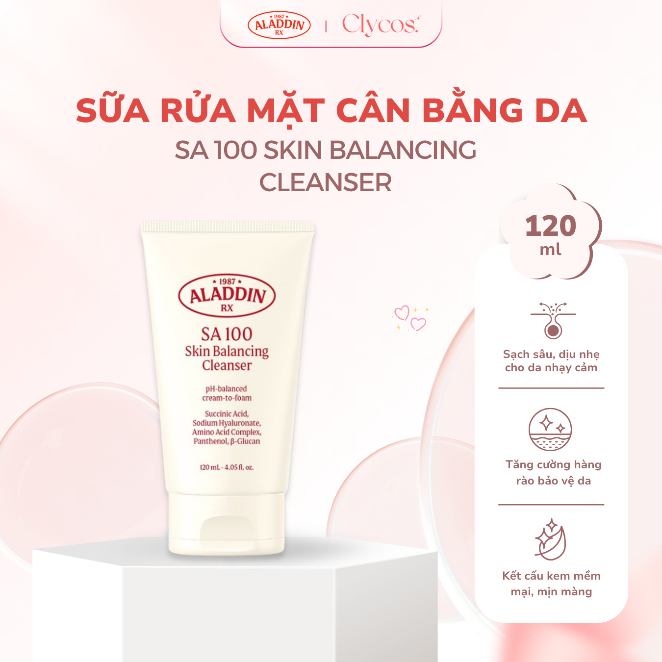 Sữa Rửa Mặt Cân Bằng Da Aladdin RX SA100 Skin Balancing Cleanser